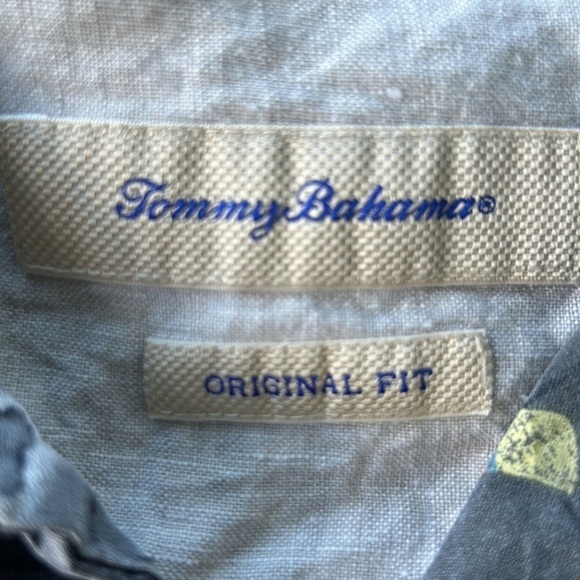 Tommy Bahama Hawaiian Silk Shirt  Sailboats  Palm Trees Print Men's XL - Picture 3 of 6